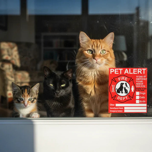 Safety First Cat Stickers